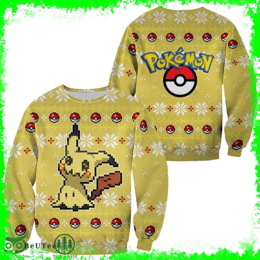112 Pokemon Mimikyu Ugly Christmas Sweater Xmas Gift Ugly Sweater