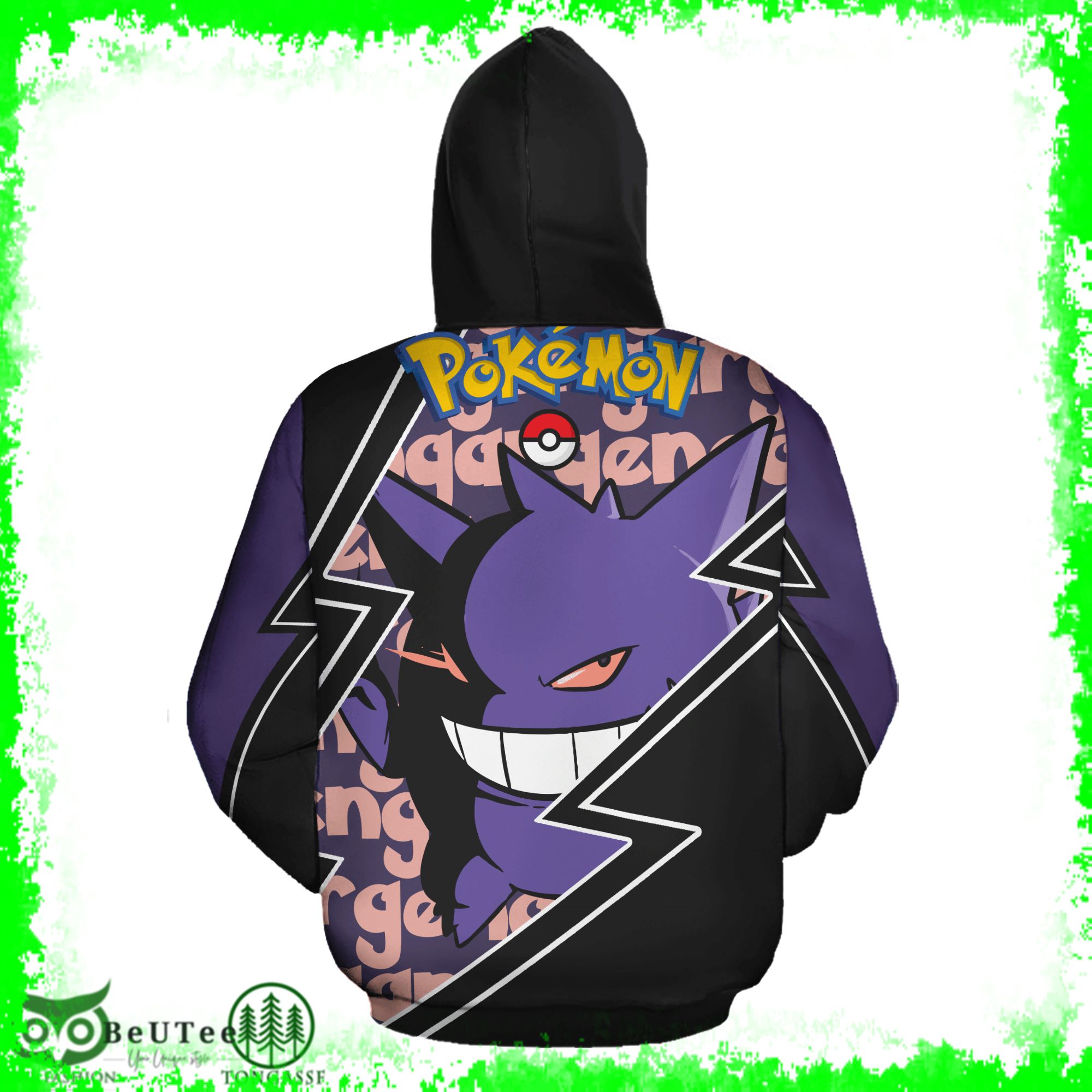 52 Gengar Zip Hoodie Pokemon Shirt Ugly Sweater