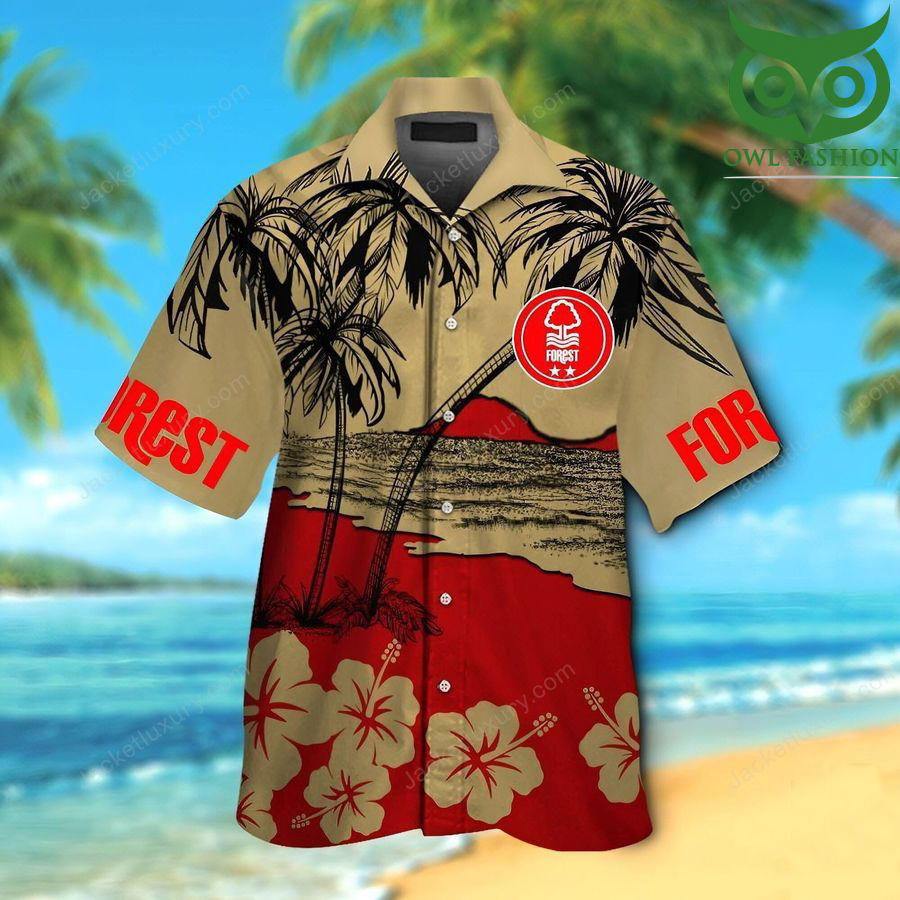 Nottingham Forest F.C  tropical palm trees Hawaiian shirt