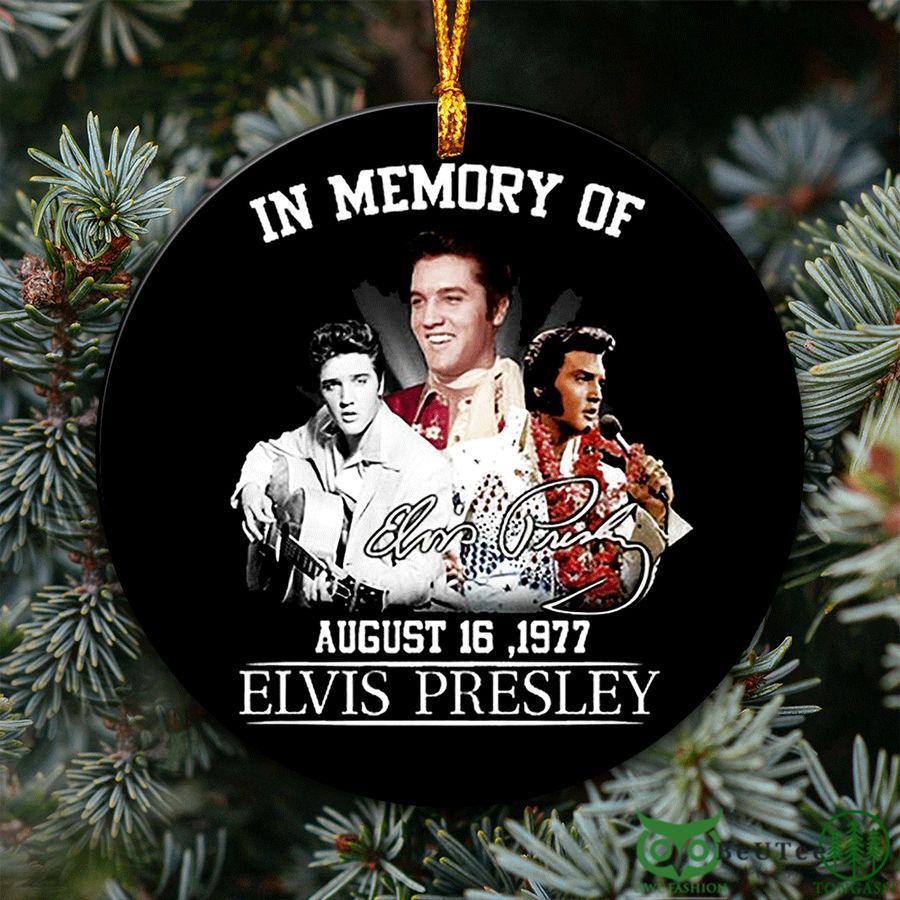 35 Elvis Presley 6 Pieces 2 Side Printed Black Ornament Set