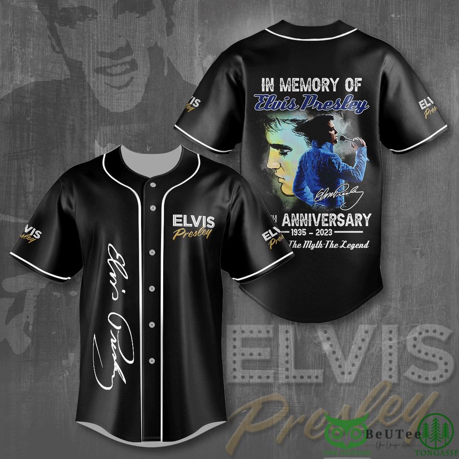 Elvis Presley The Myth The Legend Black Baseball Jersey Shirt