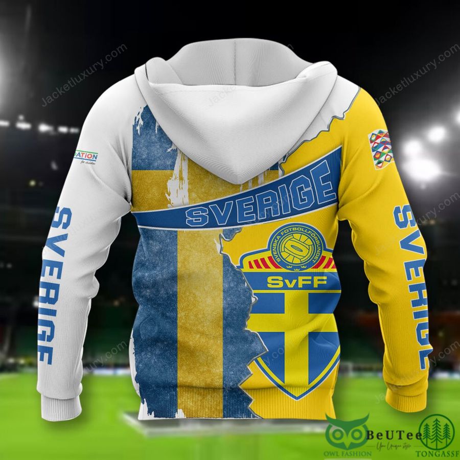 27 Sweden national Euro football Blue Yellow 3D Polo T shirt Hoodie