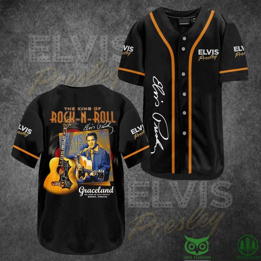 Elvis Presley Guitar The King of Rock and Roll Jersey Shirt