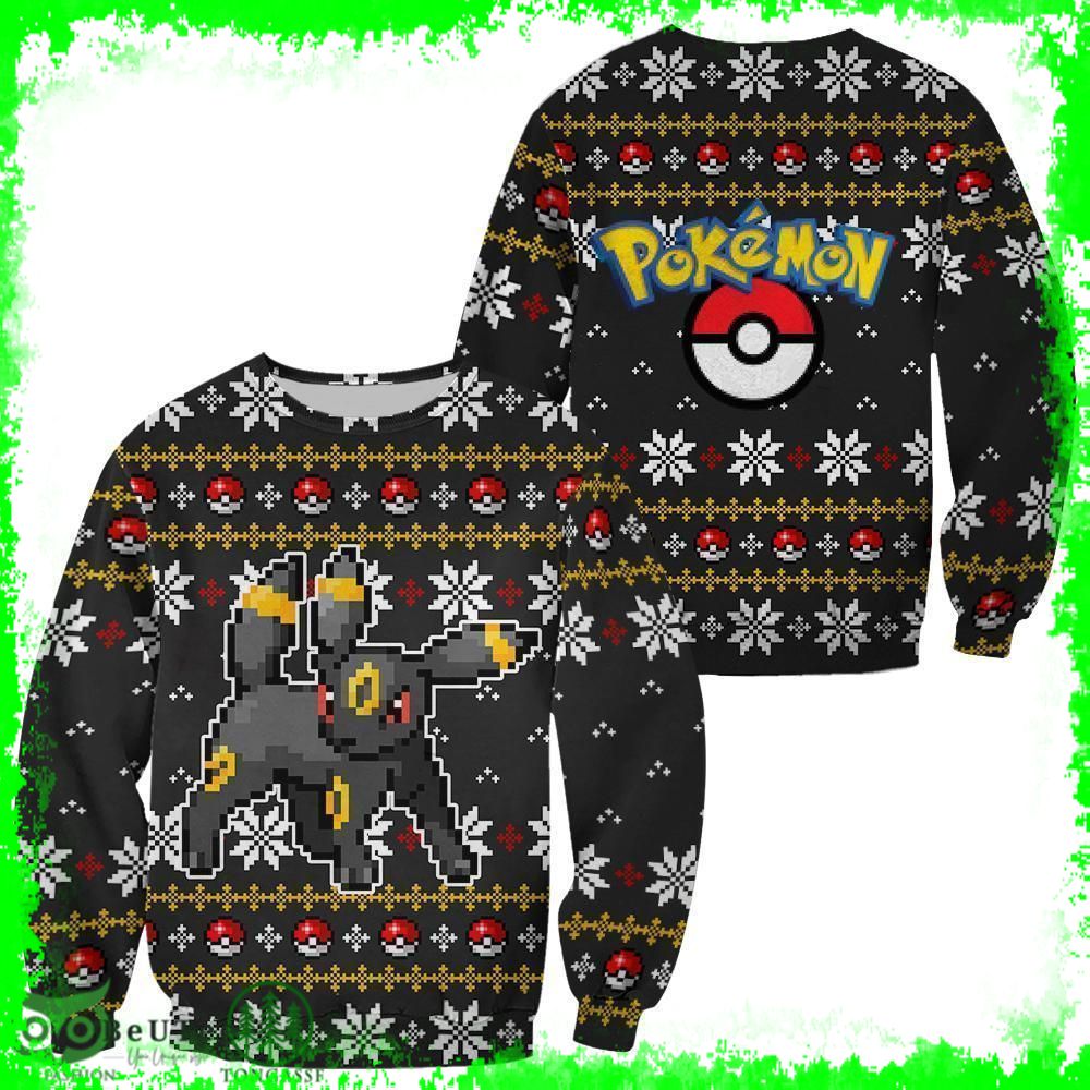 160 Pokemon Umbreon Xmas Gift Hoodie 3D Ugly Sweater