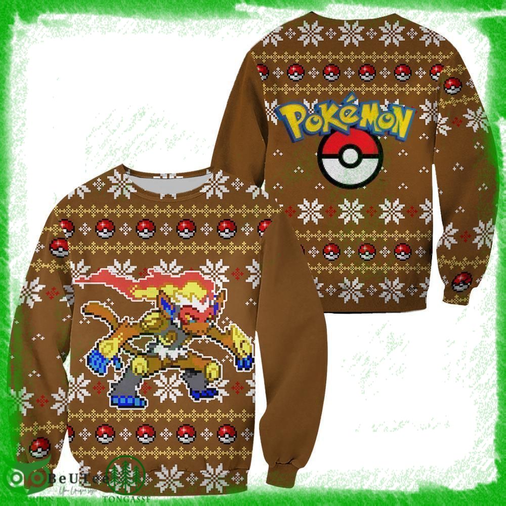 77 Pokemon Infernape Xmas Gift Hoodie 3D Ugly Sweater