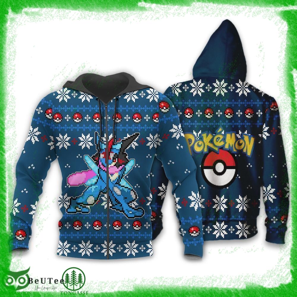 60 Pokemon Greninja Xmas Gift Hoodie 3D Ugly Sweater