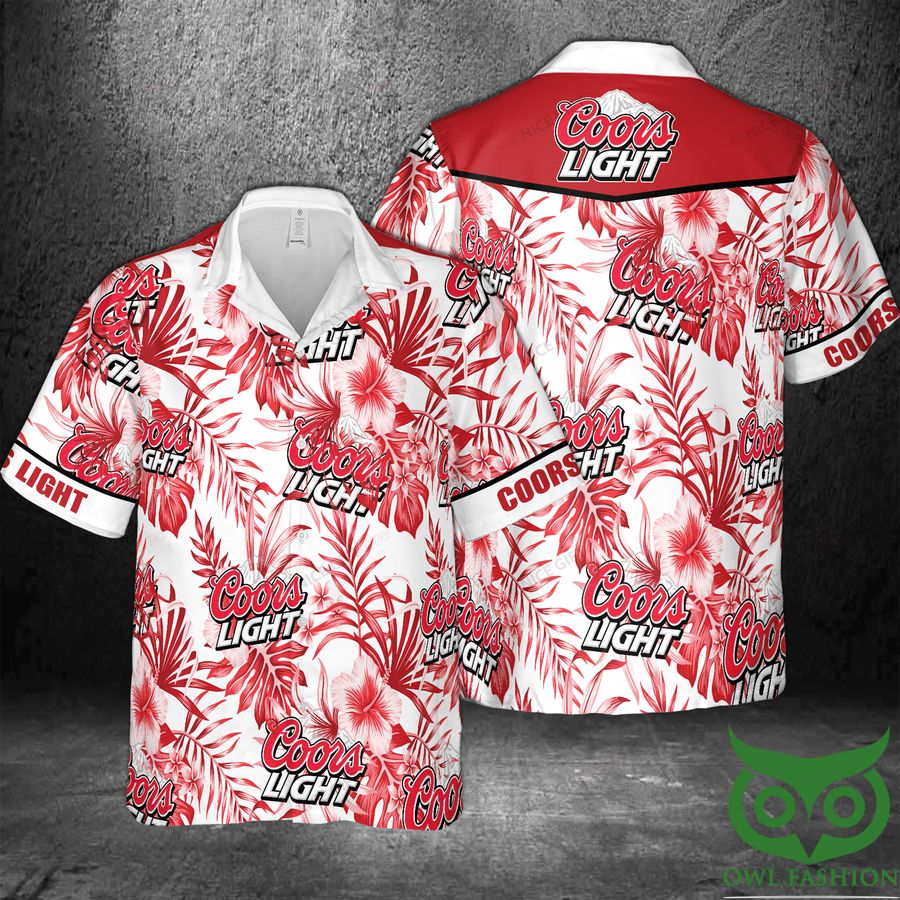 15 Coors Light Red Leaf Hawaii 3D Shirt