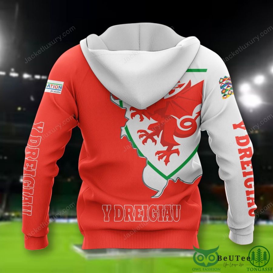 55 Wales National Euro Football 3D Polo T shirt Hoodie
