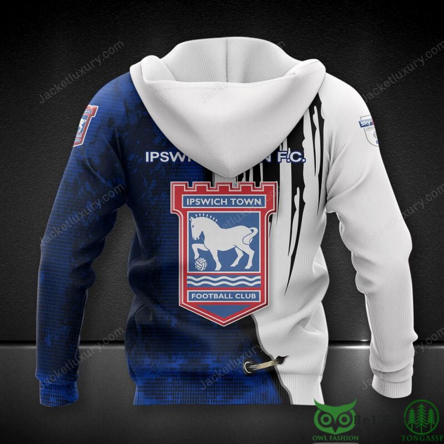 50 Ipswich Town F.C Black Blue EFL League One 3D Printed Polo Tshirt Hoodie