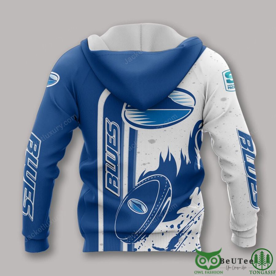 7 Blues Super Rugby Pacific 3D Printed Polo Tshirt Hoodie