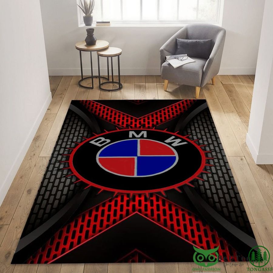 28 BMW Logo Black Red Arrow Carpet Rug