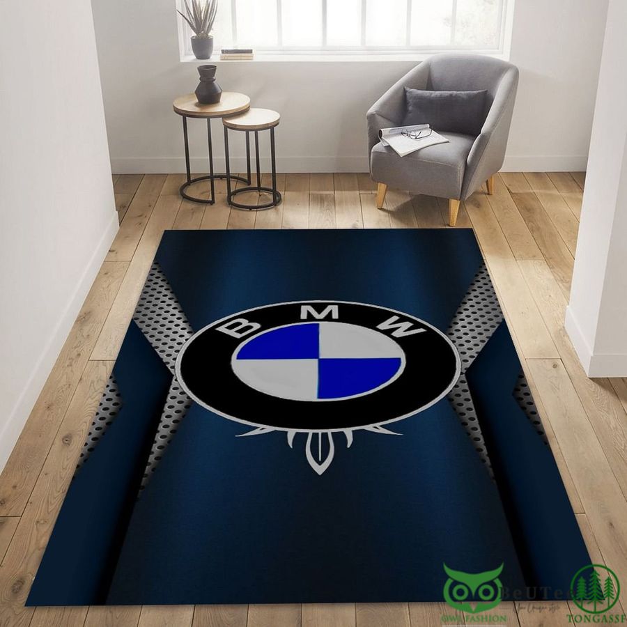 91 BMW Logo Black Dots Carpet Rug