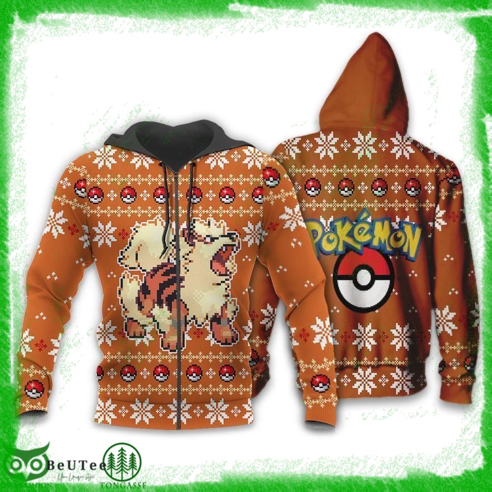 38 Pokemon Arcanine Xmas Gift Hoodie Ugly Sweater