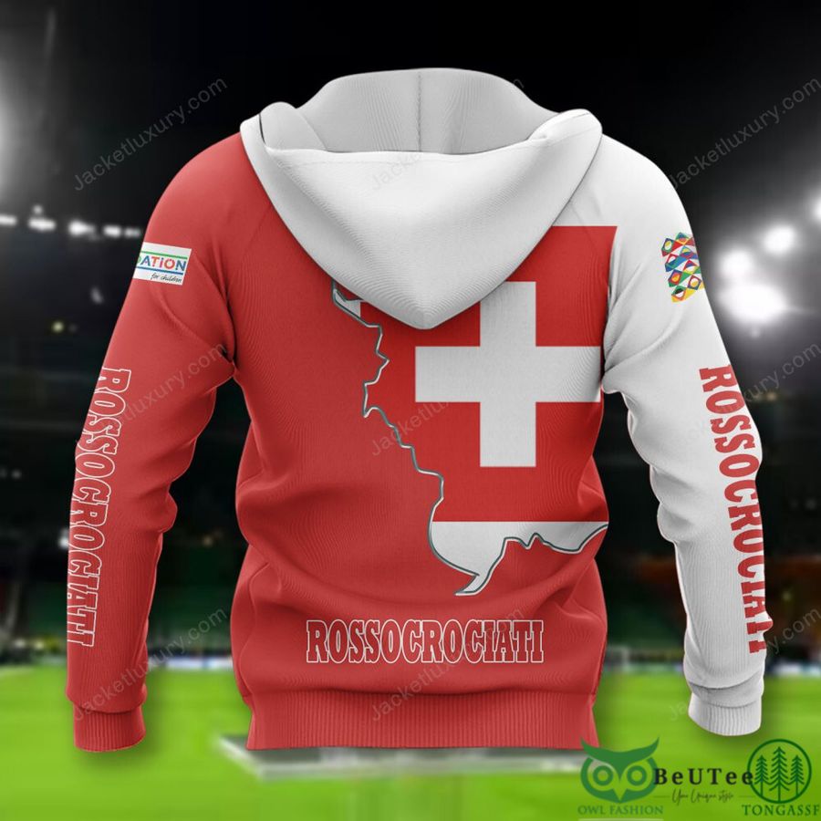 33 Switzerland National Euro Football 3D Polo T shirt Hoodie