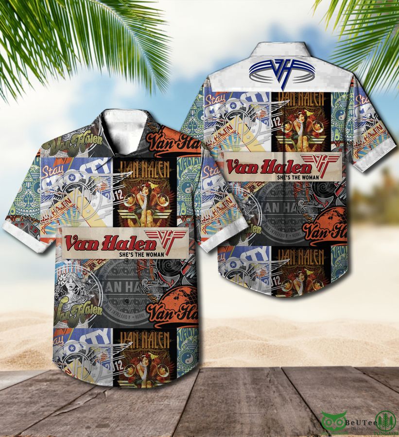18 Van Halen SHES THE WOMAN Hawaiian Shirt
