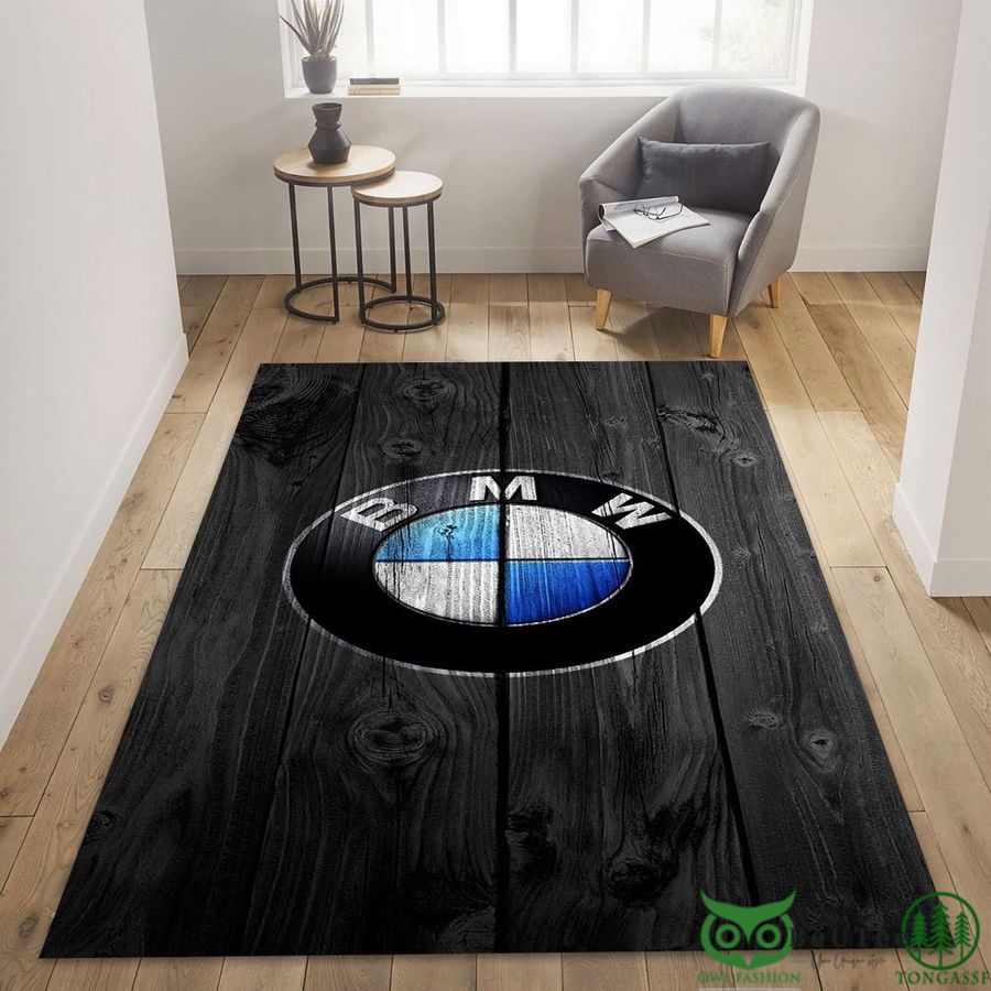 40 BMW Logo Black Wood Carpet Rug
