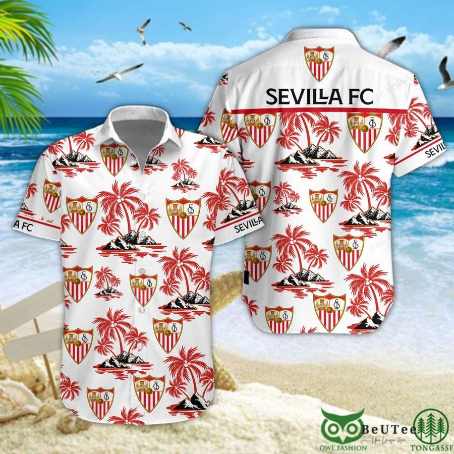 17 Sevilla FC Laliga Red Cocconut Hawaiian Shirt