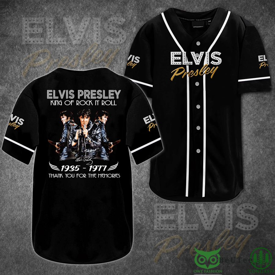 Elvis Presley King of Rock n Roll Remembrance Baseball Jersey Shirt