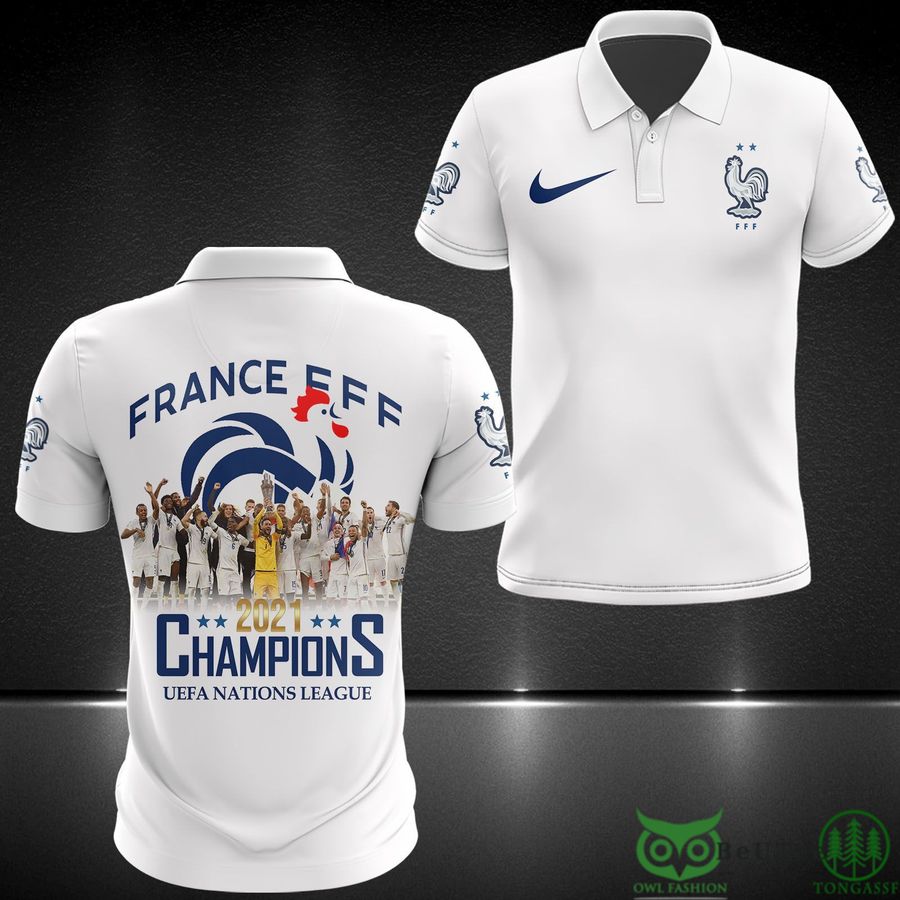 France FFF Champions Euro Football 3D Polo T-shirt Hoodie