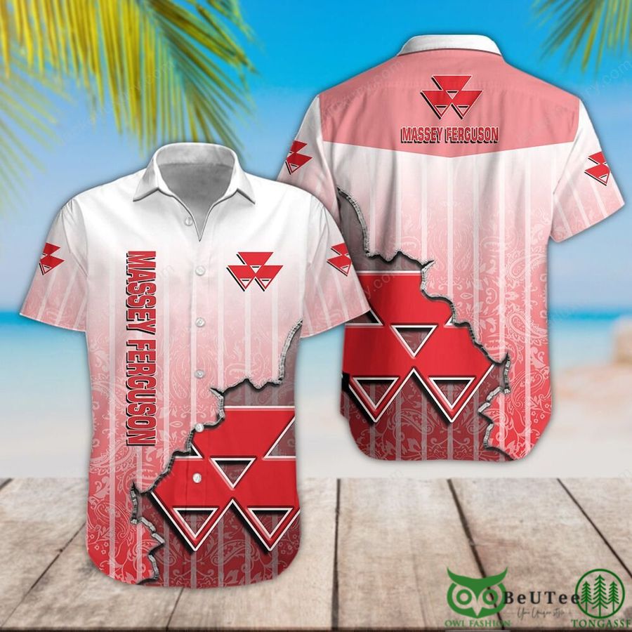 20 Massey Ferguson Red Pattern Hawaiian Shirt