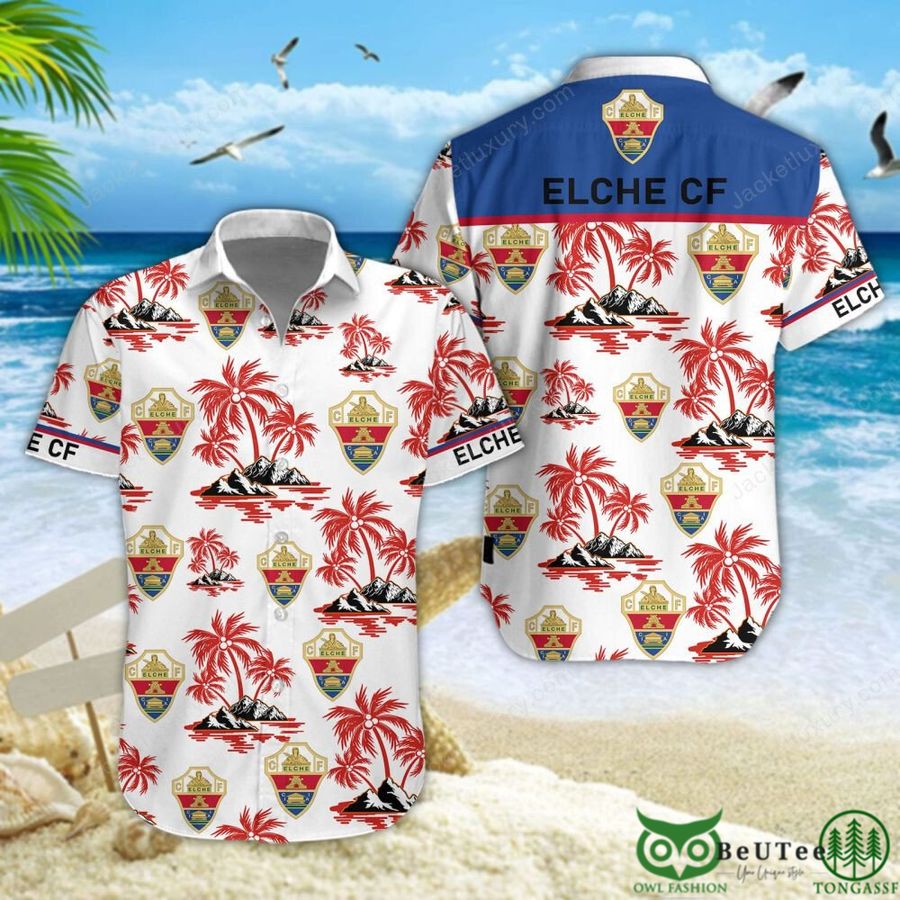 18 Elche CF Laliga Red Cocconut Hawaiian Shirt