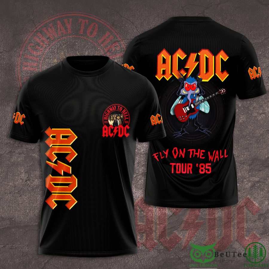 54 AC DC Highway To Hell Tour 85 Black 3D Tshirt