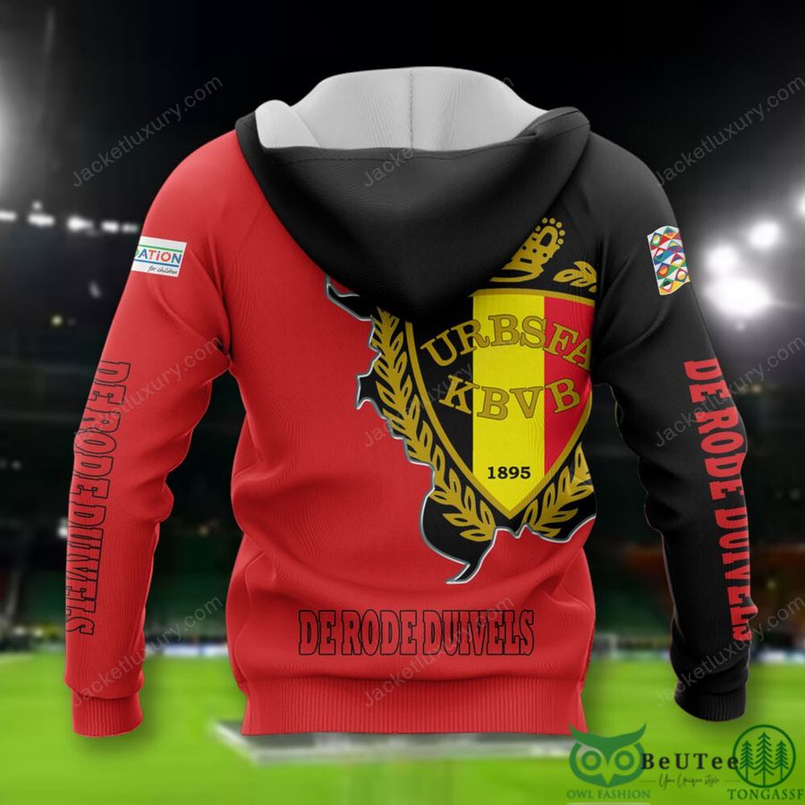 21 Belgium National Euro Football 3D Polo T shirt Hoodie