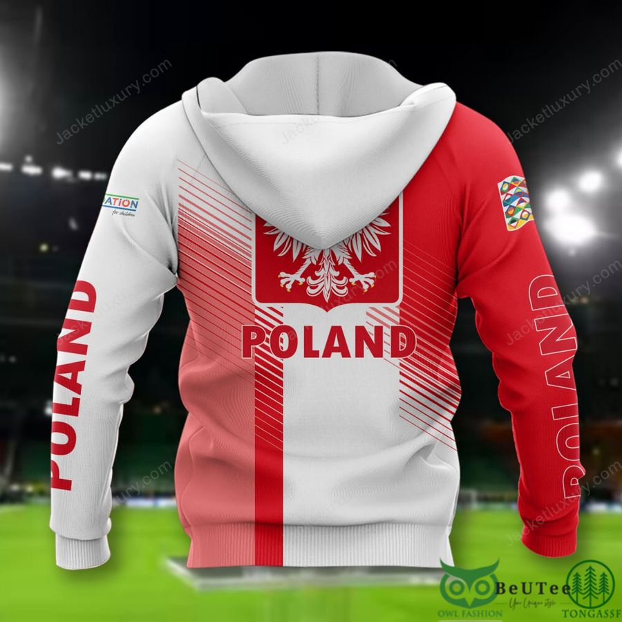 53 Poland national Euro football Red White 3D Polo T shirt Hoodie