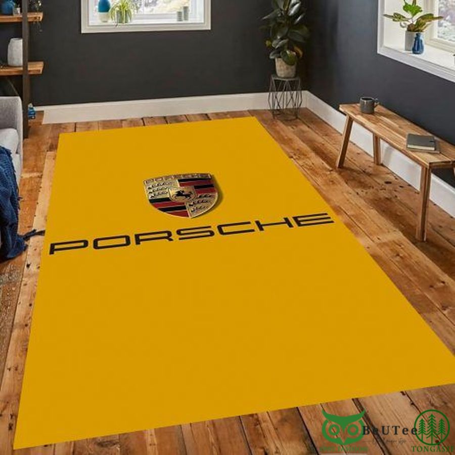 14 Limited Edition Porsche Logo Yellow Carpet Rug