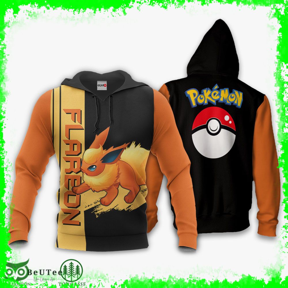 Flareon Hoodie Pokemon Anime Merch Clothes Ugly Sweater