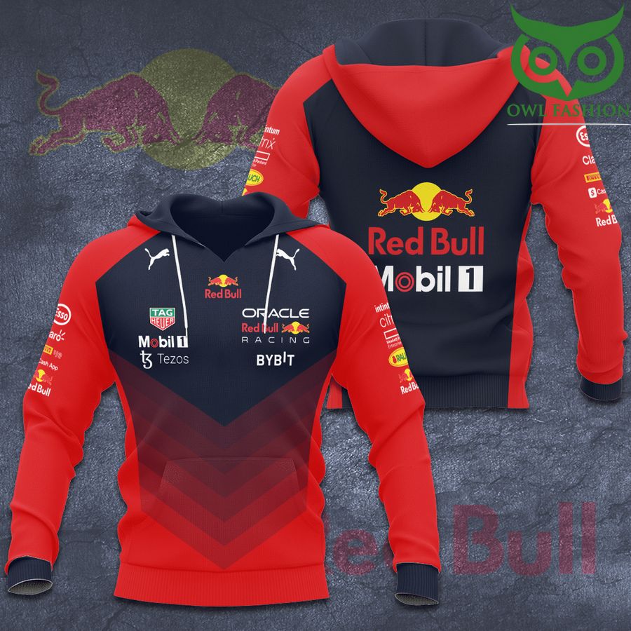 56 Redbull Racing red mobil tezos 3D shirt