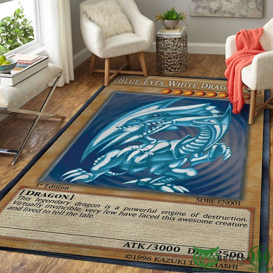 27 Blue Eyes White Dragon Card Style Carpet Rug