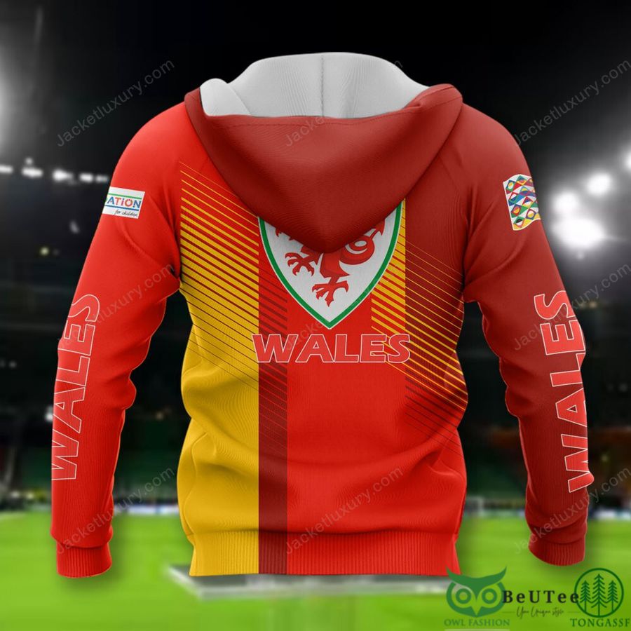41 Wales national Euro football Red Yellow 3D Polo T shirt Hoodie