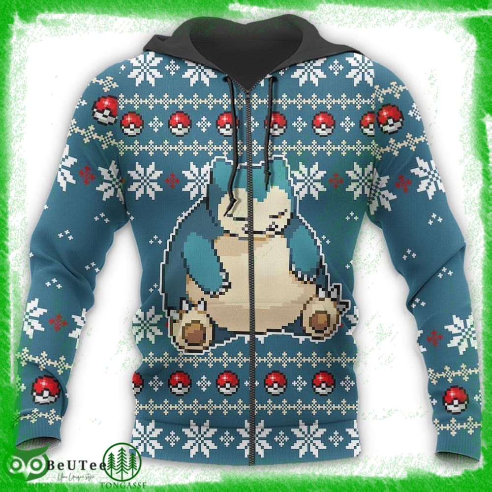25 Pokemon Snorlax Sleepy Xmas Gift Hoodie Ugly Sweater