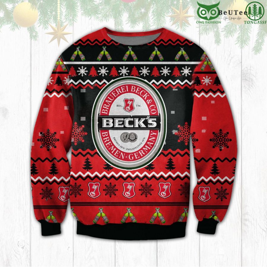 kag2aRuO 6 Brauerel Beck Ugly Sweater Beer Drinking Christmas Limited