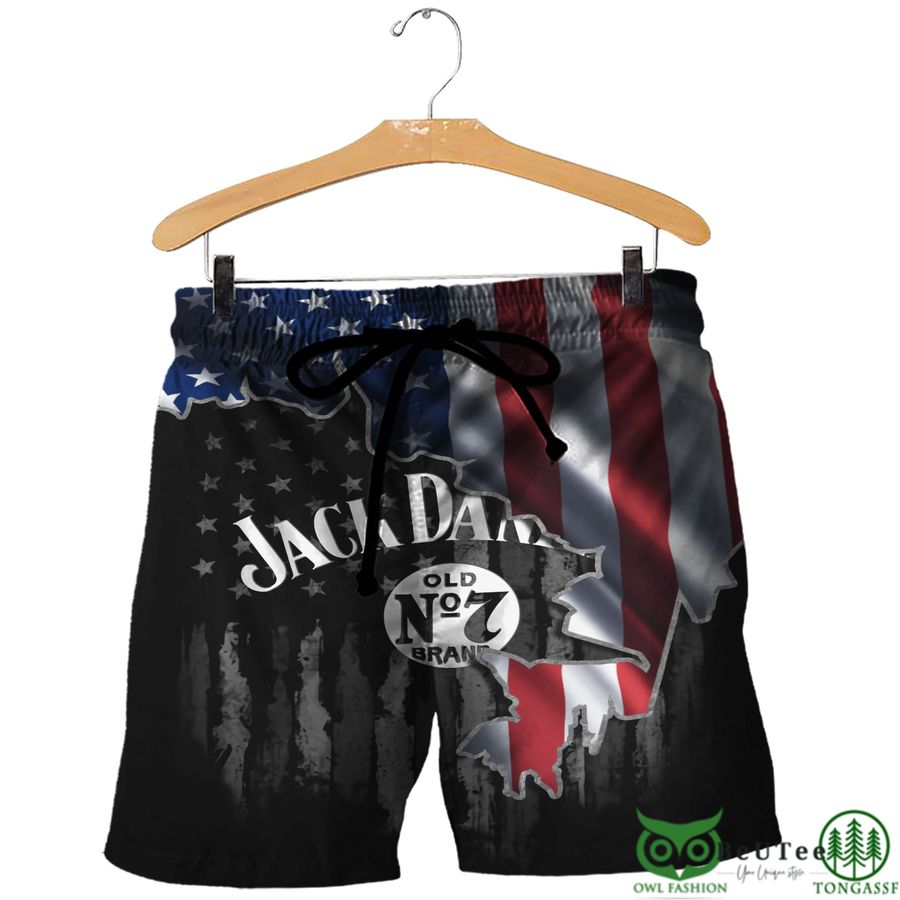 192 Jack Daniels American Flag Black 3D Hoodie Tshirt Sweatshirt