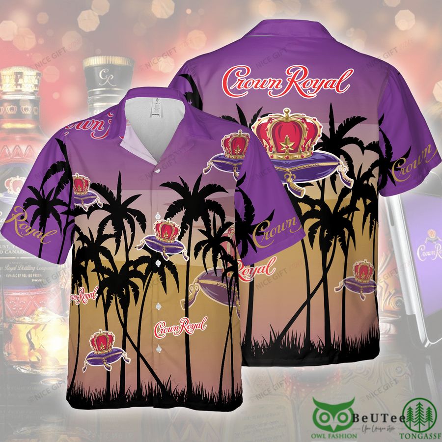 Crown Royal Palm Forest Purple Hawaii 3D Shirt 
