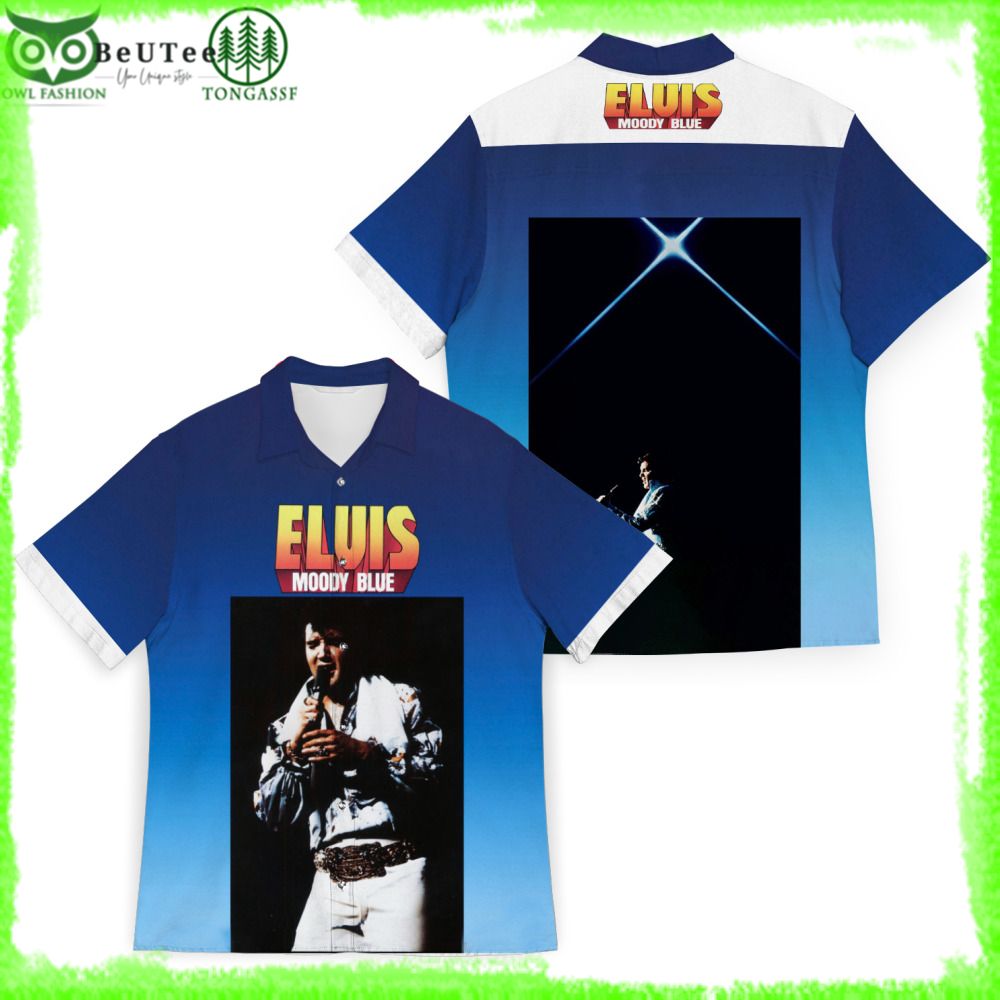 Elvis Presley Moody Blue 1977 Album Hawaiian shirt