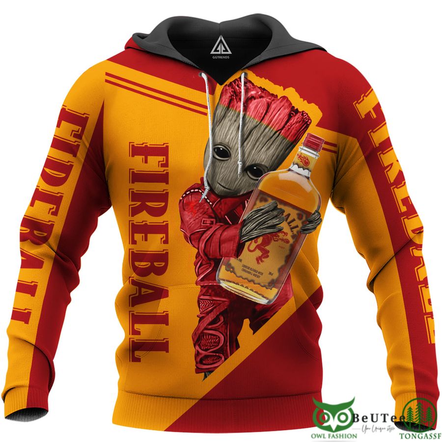 Groot Hug FireBall 3D Hoodie Tshirt Sweatshirt