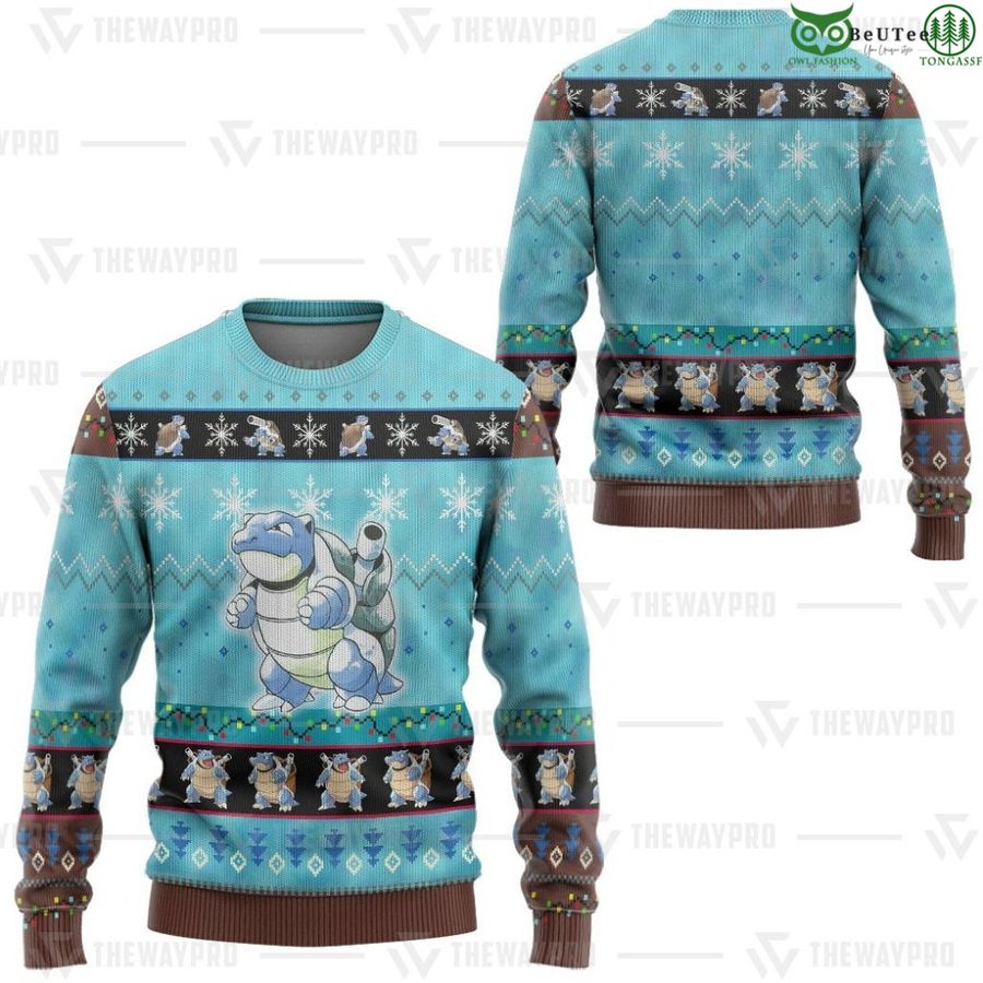 113 Pokemon Blastoise Custom Imitation Knitted Sweatshirt