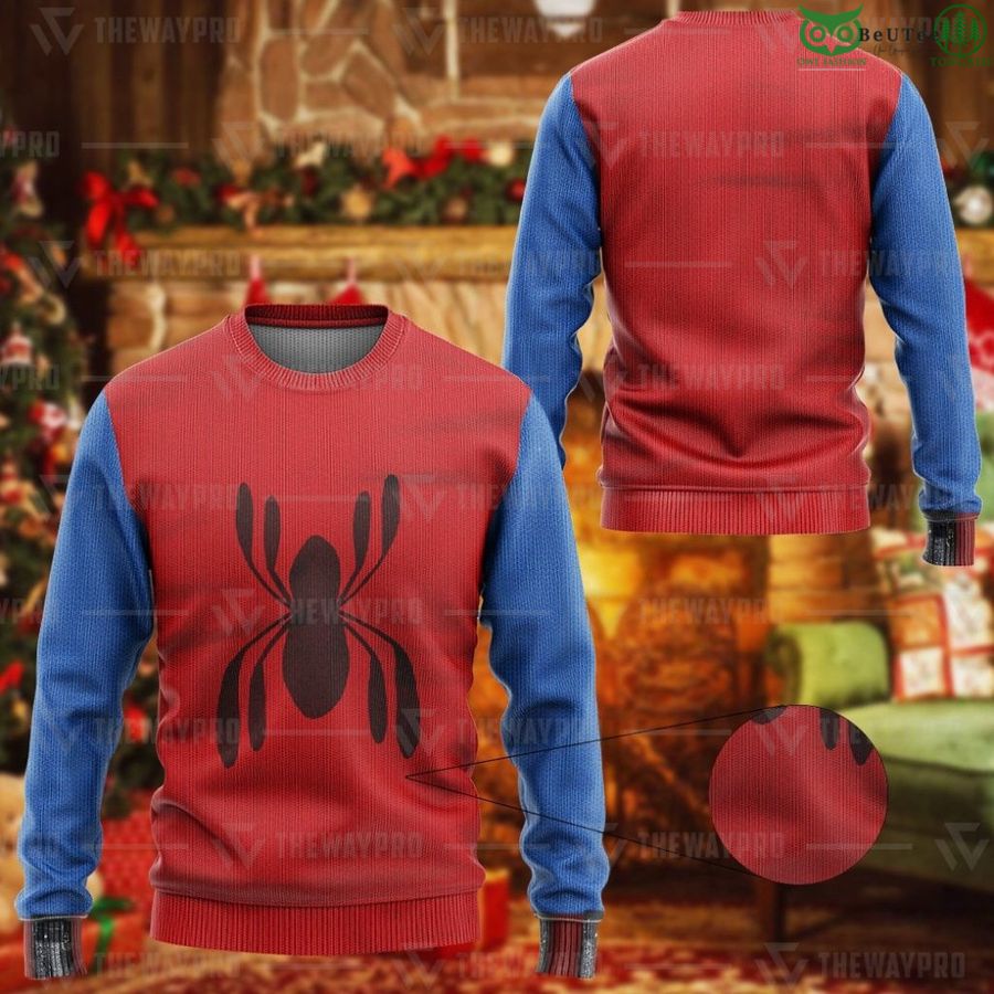 115 Movie Superhero Homemade Spiderman Custom Imitation Knitted Ugly Sweater