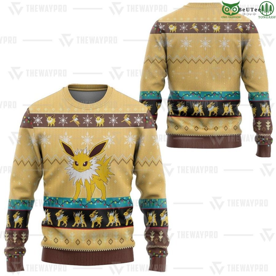 118 Pokemon Jolteon Custom Imitation Knitted Sweatshirt
