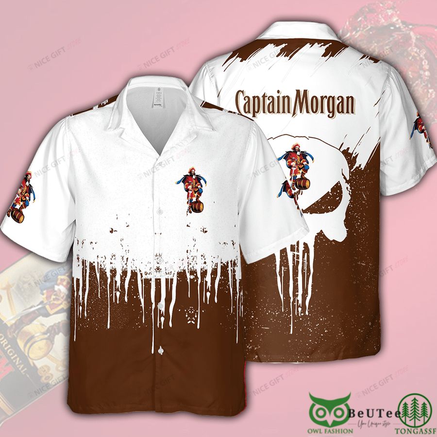 Captain Morgan Color Drop Brown Hawaii 3D Shirt 