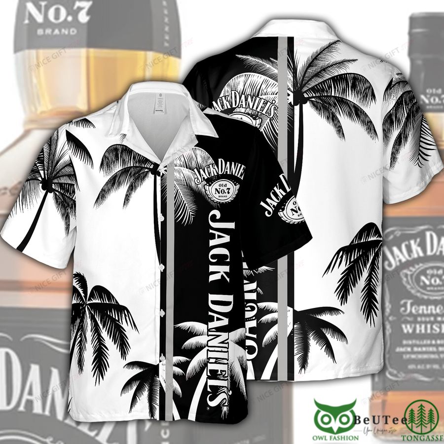 Jack Daniel's White Black Half Hawaii 3D Shirt 