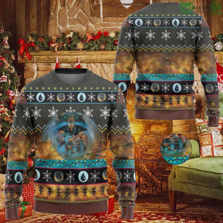 122 Game Magic The Gathering Force Of Will Custom Imitation Knitted Ugly Sweater