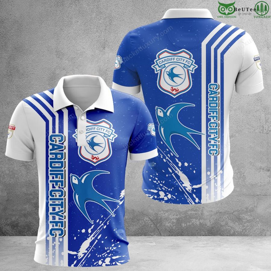 Cardiff City F.C EPL Football 3D Polo T-Shirt Hoodie