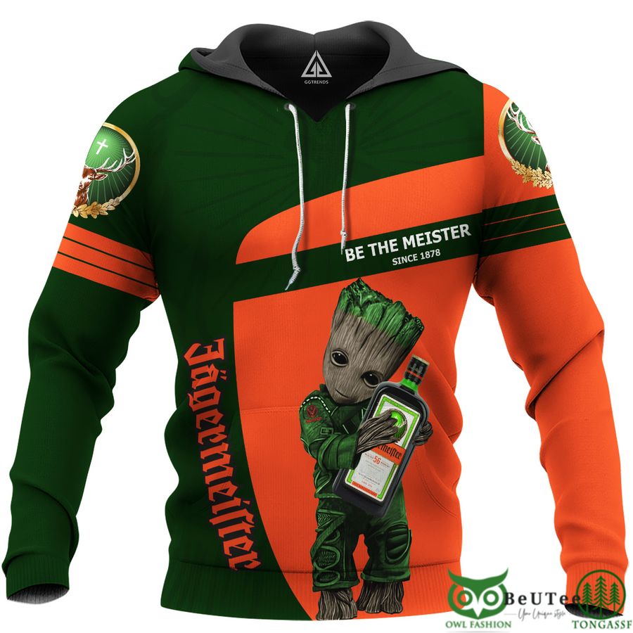 Groot Hug Jägermeister Art 3D Hoodie Tshirt Sweatshirt