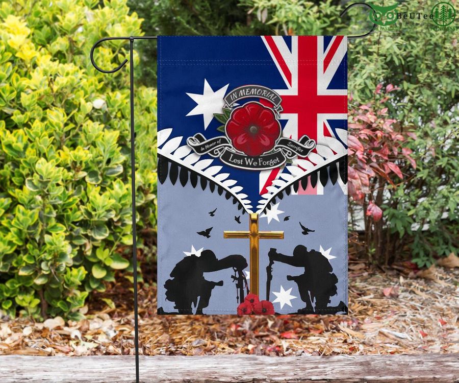129 Veteran Poppy In Memorial Lest We Forget Australia Flag