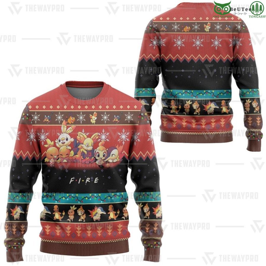 138 Fire Pokemon Custom Imitation Knitted Sweatshirt