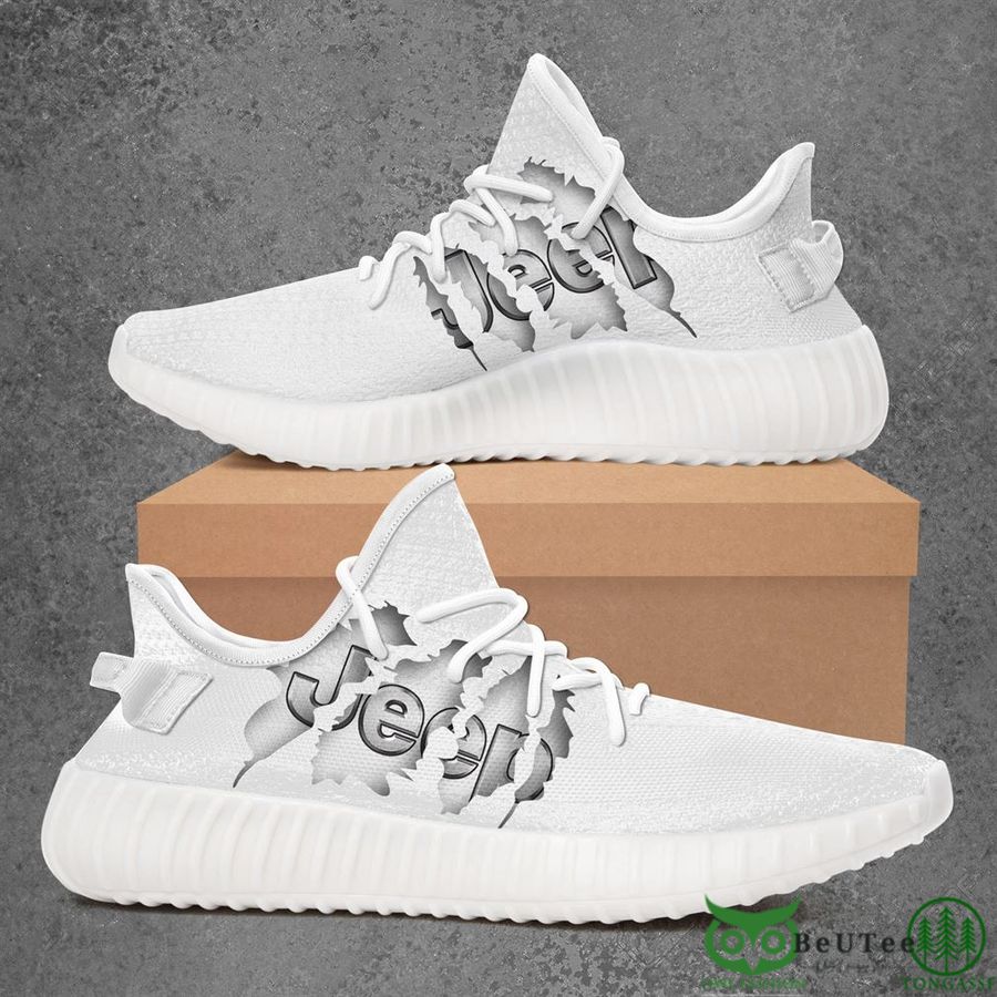 Jeep Car Yeezy Sneakers Shoes White